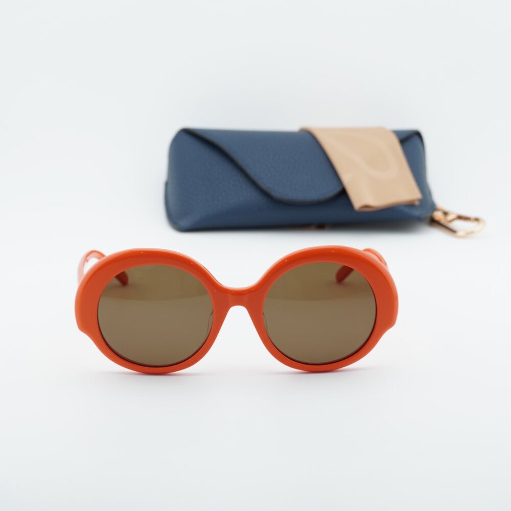 Loewe LW40135F 42E Round Sunglasses – Orange/Brown - Picture 2 of 9